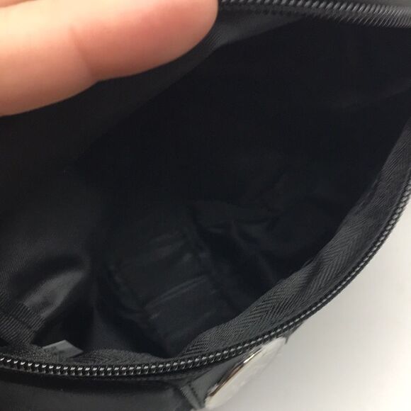 Joy Mangano black lightweight belt bag with silver tone hardware - Picture 8 of 12